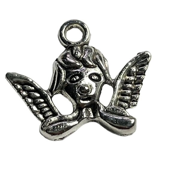 Dog Angel Pendant Silver Tone Charm Bracelet Necklace  Jewelry Craft Dangle Spir - Picture 2 of 3